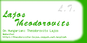 lajos theodorovits business card